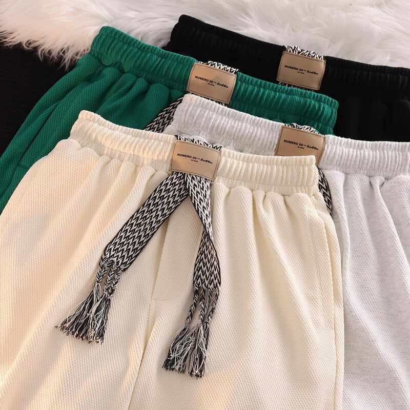 Solid Casual Loose Shorts