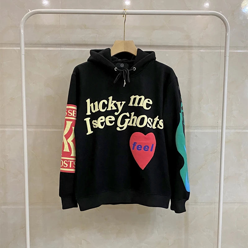 Casual Graffiti Letter Foam Hoodie