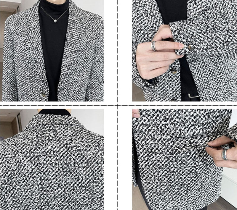 Full Geometric Patterned Casual Blazer
