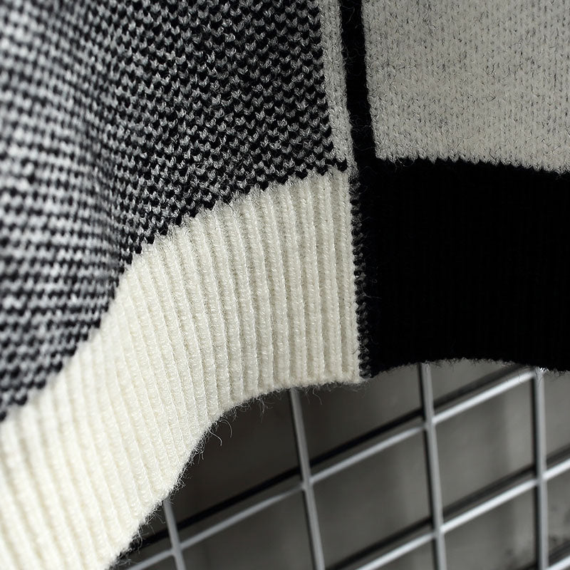 Harajuku Plaid Polyester Sweater