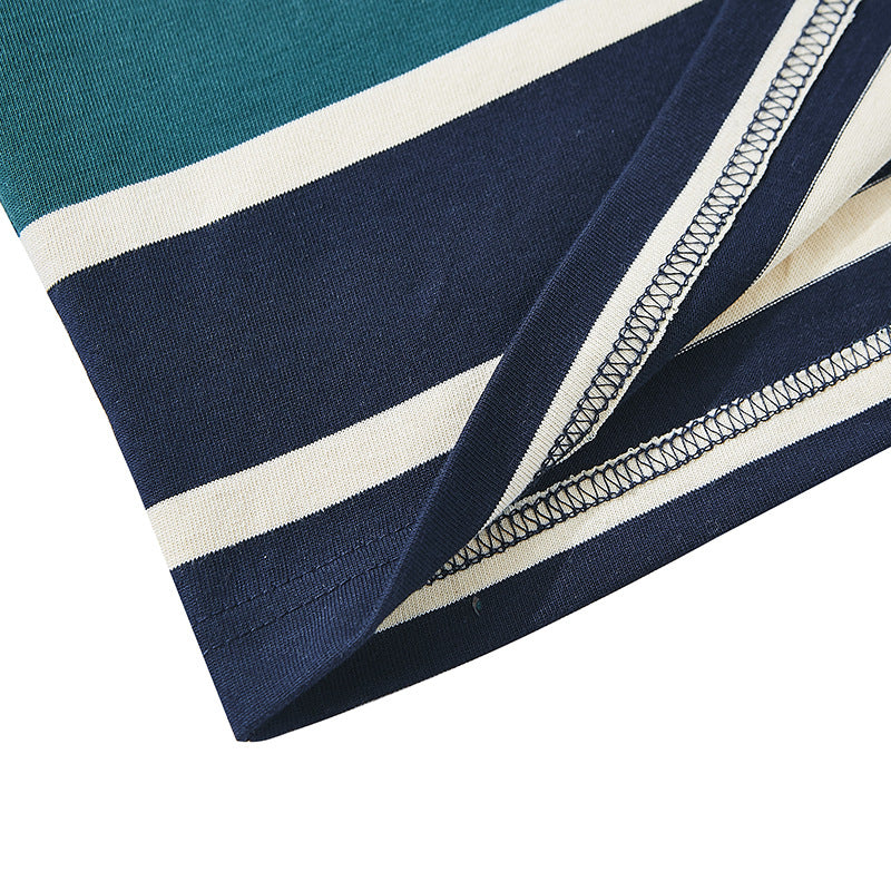 Irregular Striped High-Quality Cotton T-Shirt
