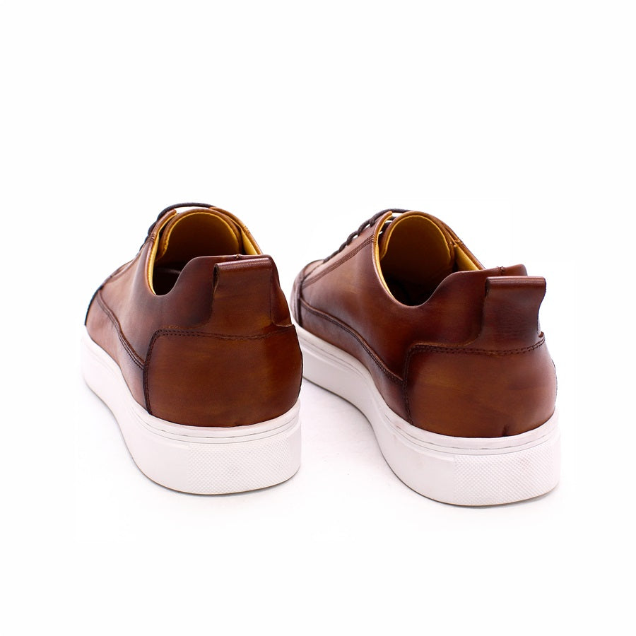 Casual Lace-Up Brown Leather Shoes