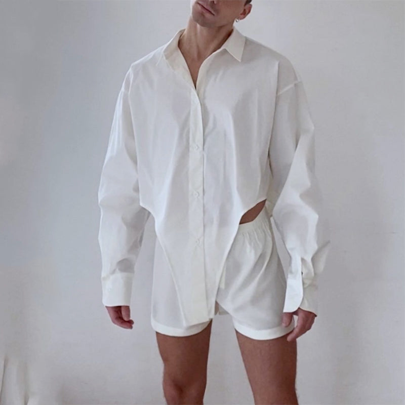 Solid White Shirt Bodysuit and Shorts Set FanFreakz