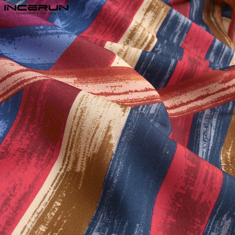 Vintage Look Colorful Stripes Men Slim Fit Shirt