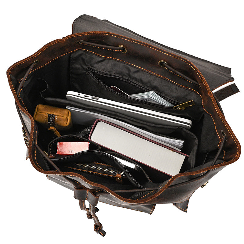 Mochila vintage marrón real