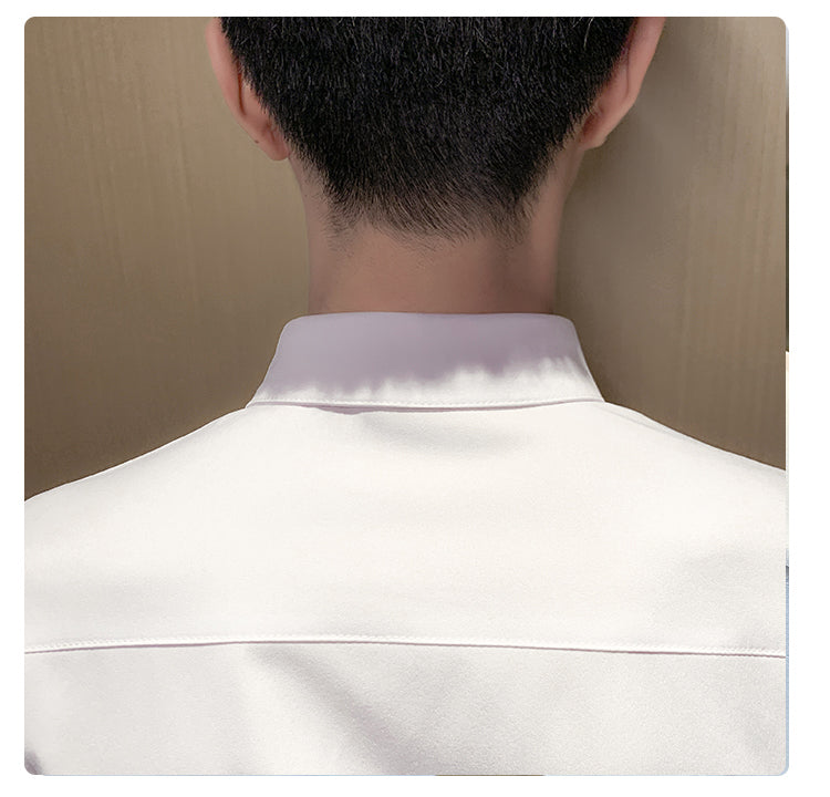 Chemise monochrome à imprimé léopard pour hommes