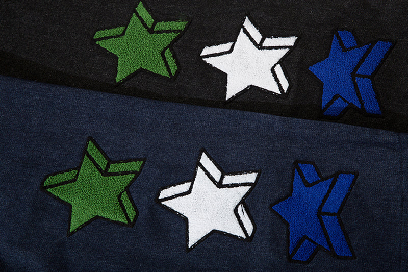 Jeans sueltos estilo bordado de estrellas