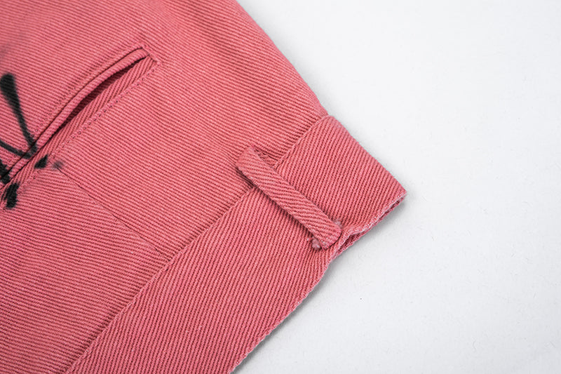 Letters Graffiti Streetwear Loose Jeans