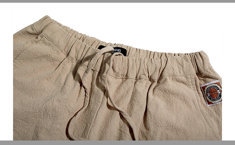 Short décontracté en lin respirant coupe ample