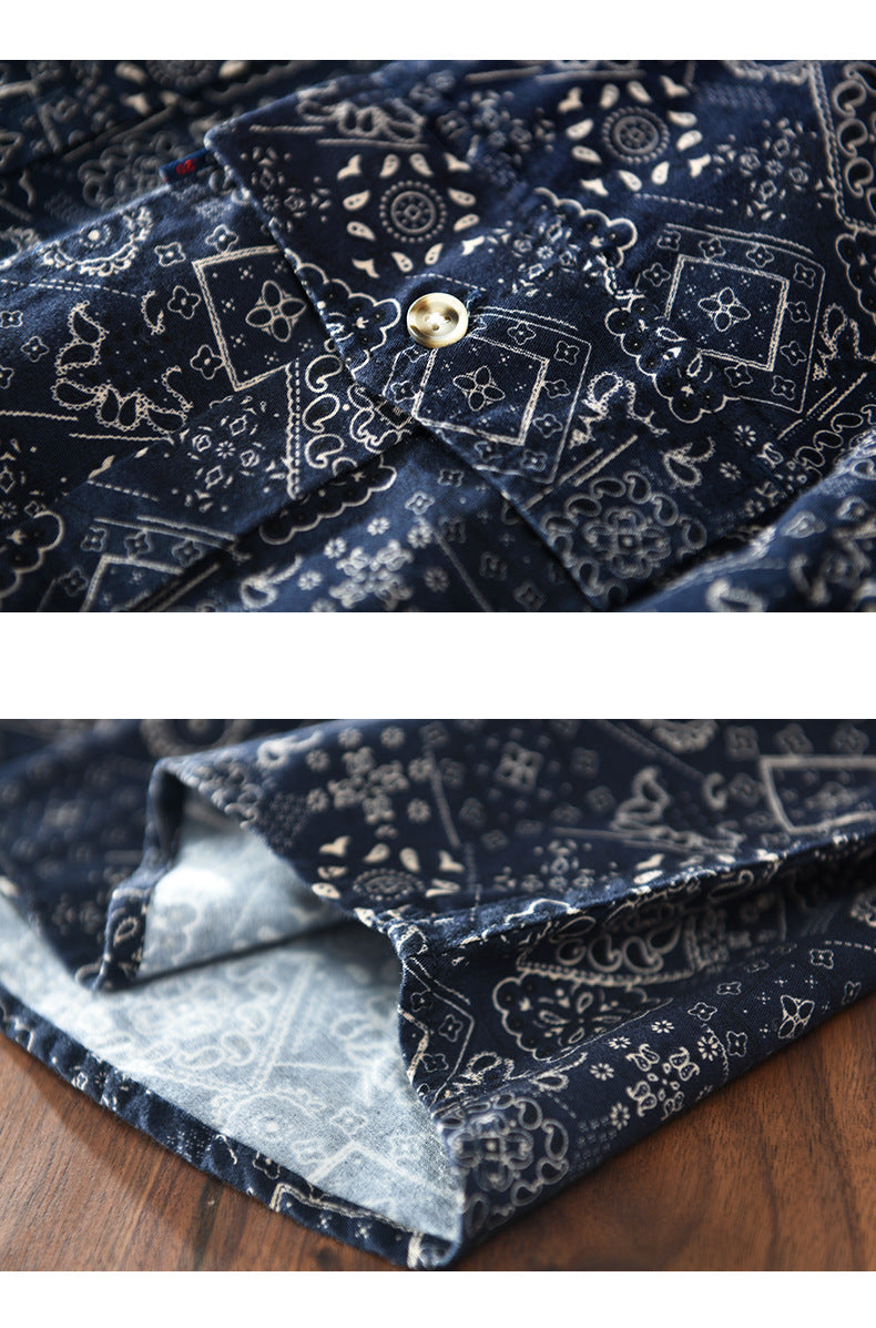 Urban Floral Geometric Style Patterned Shirt