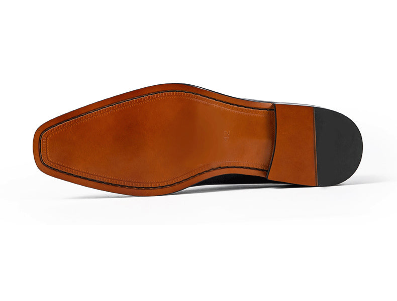 Letters Embossed Two Tone Men Oxford Shoes