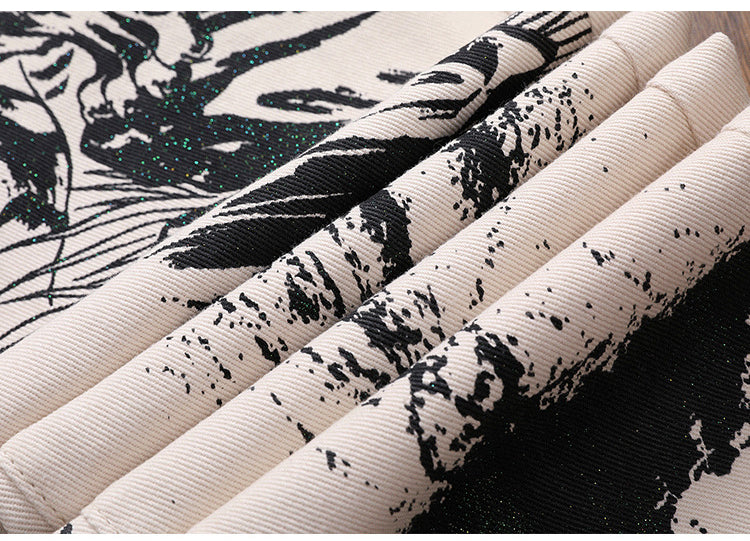 Tiger and Great Wall Printed Men Jeans