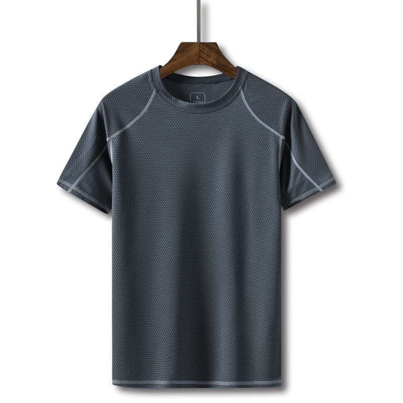 Summer Men Cotton Stretch Short Sleeved T Shirt
