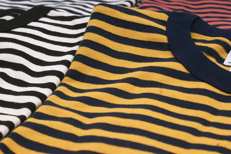 Striped O-Neck Cotton T-Shirt