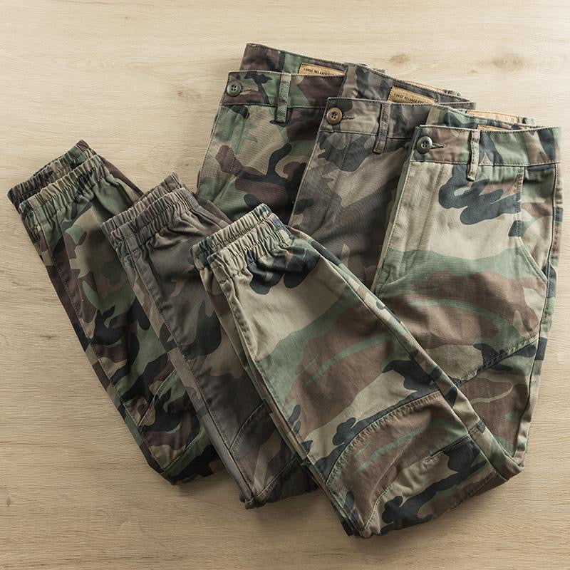 Pantalon de jogging camouflage en polyester