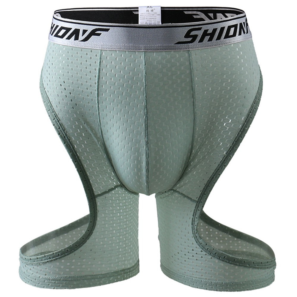 Solid Color Sporty Hollow Side Brief