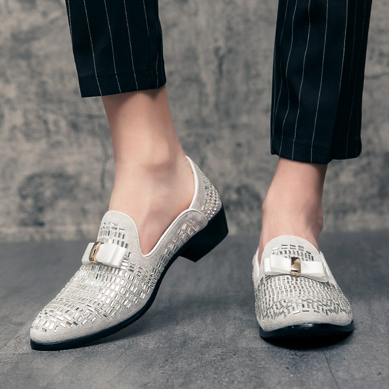 Rhinestone Rivet Loafers Shoes