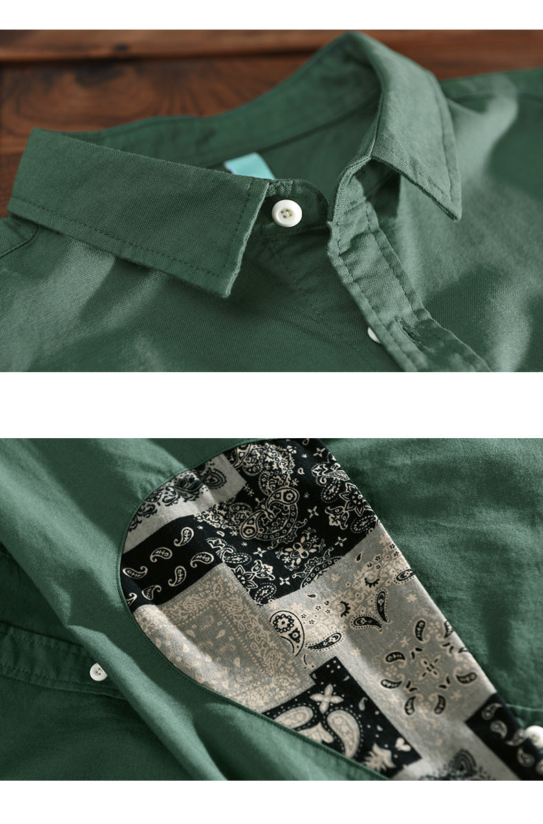 Unique Geometric Patterned Sleeve Style Shirt