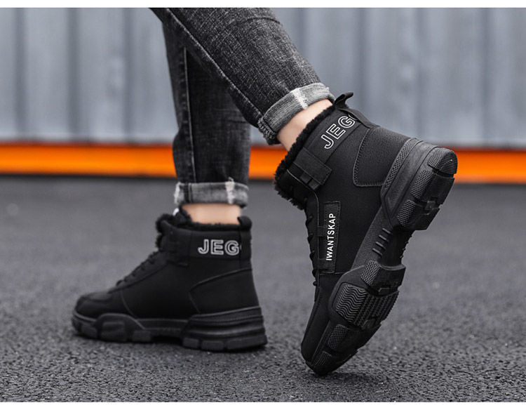 Bottines en cuir avec fourrure