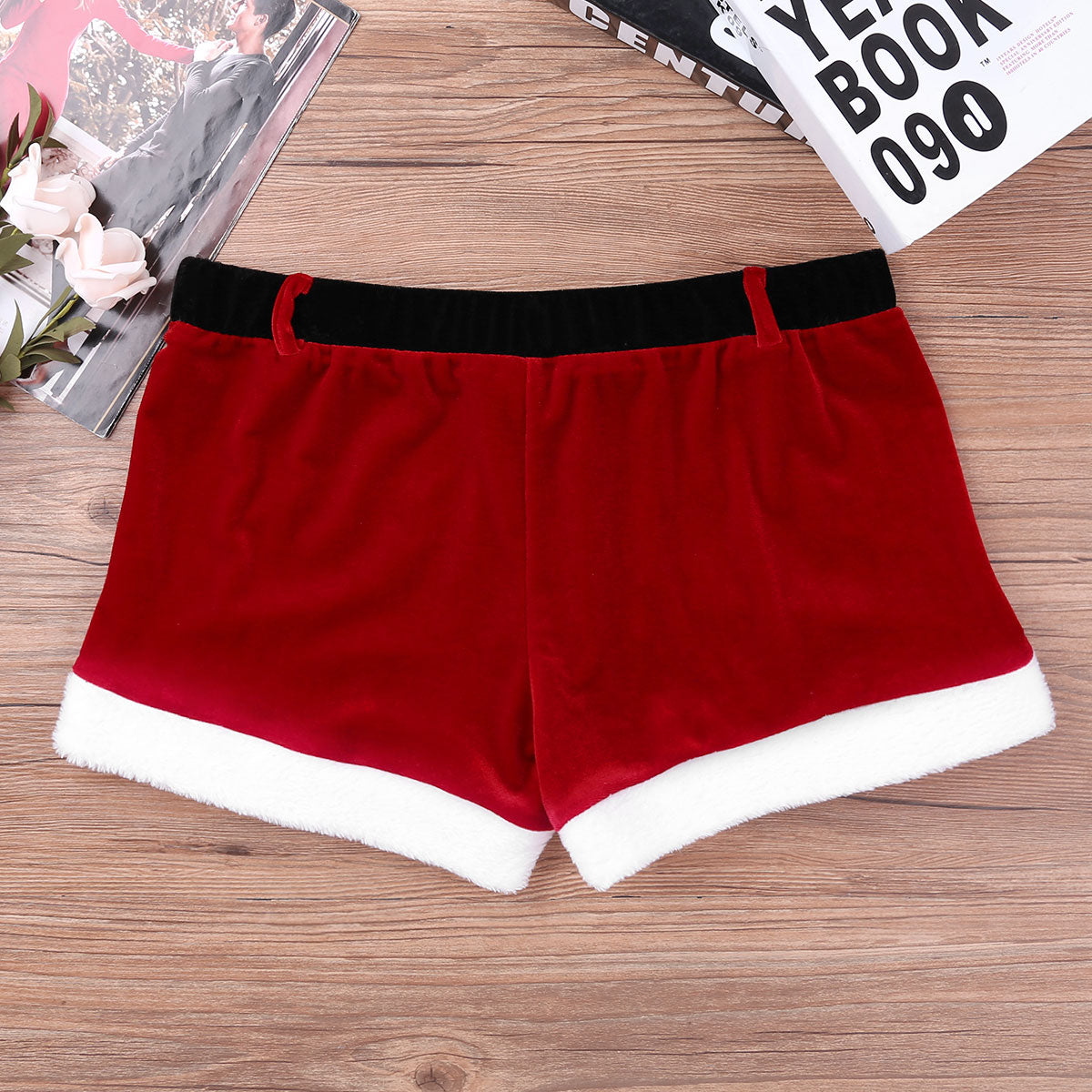 Red Patchwork Snow Boxer
