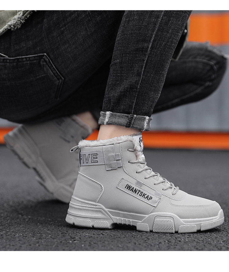 Bottines en cuir avec fourrure