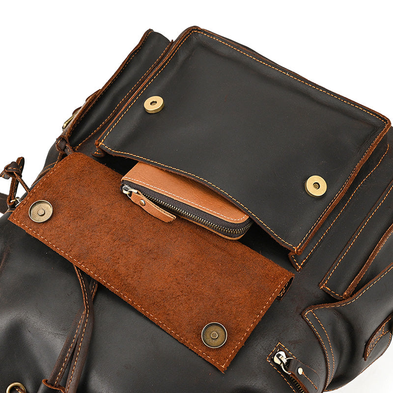 Mochila vintage marrón real