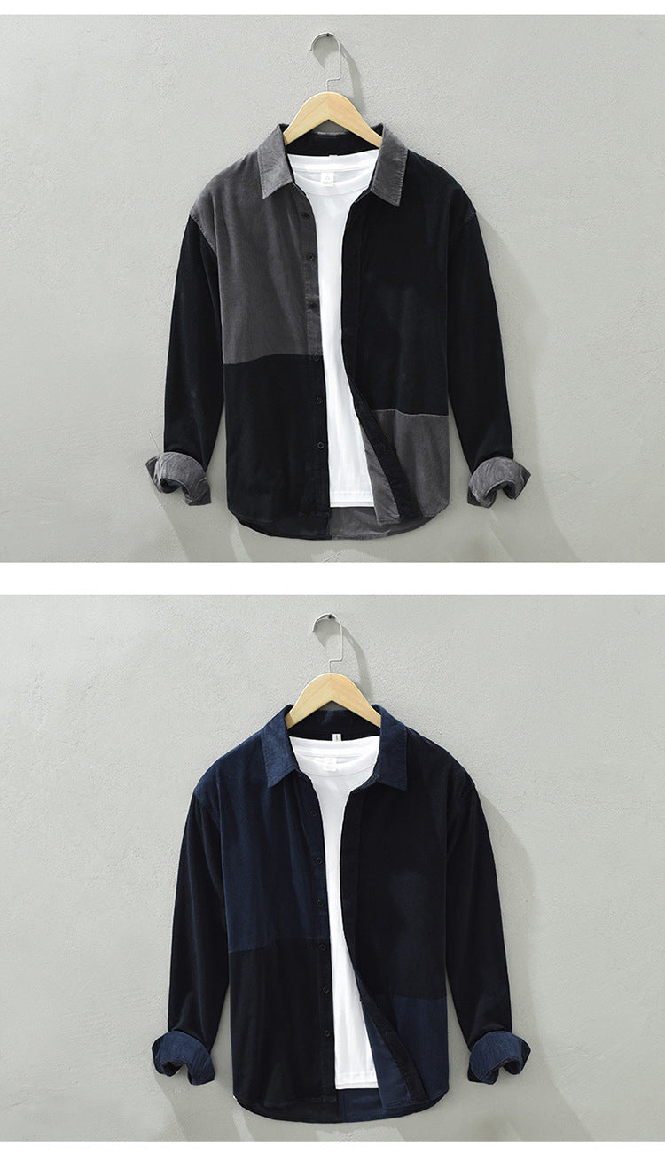 Camisa Algodón Diseño Patchwork Color