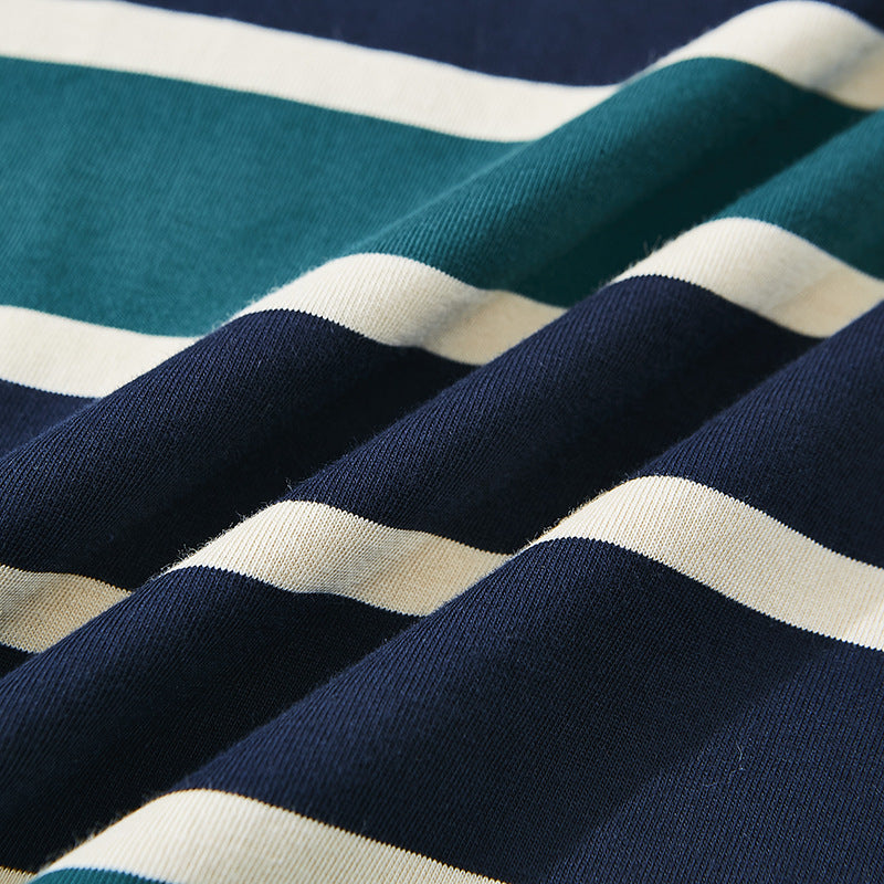 Irregular Striped High-Quality Cotton T-Shirt