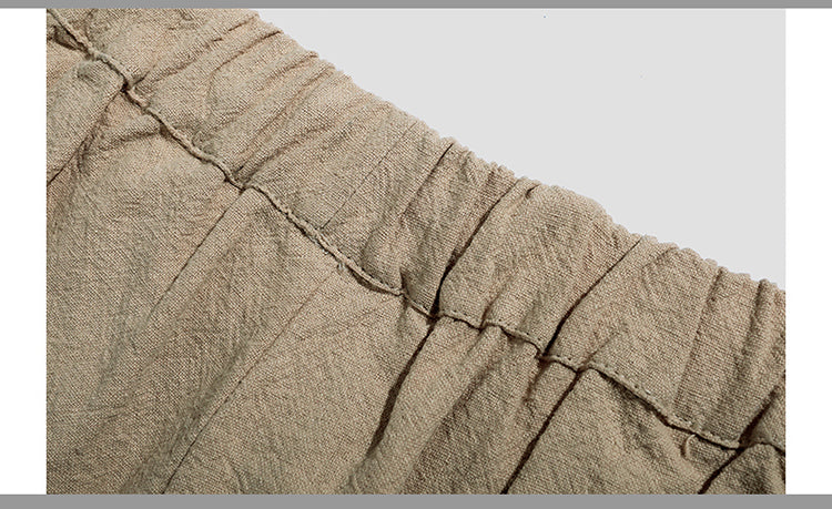 Short décontracté en lin respirant coupe ample