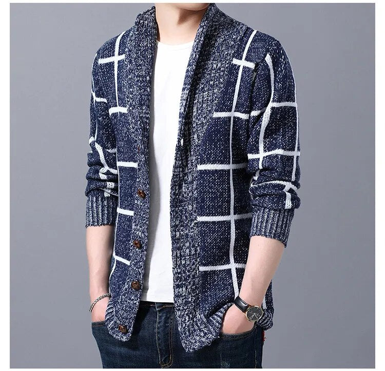 Lines Pattern Knitted Cardigan