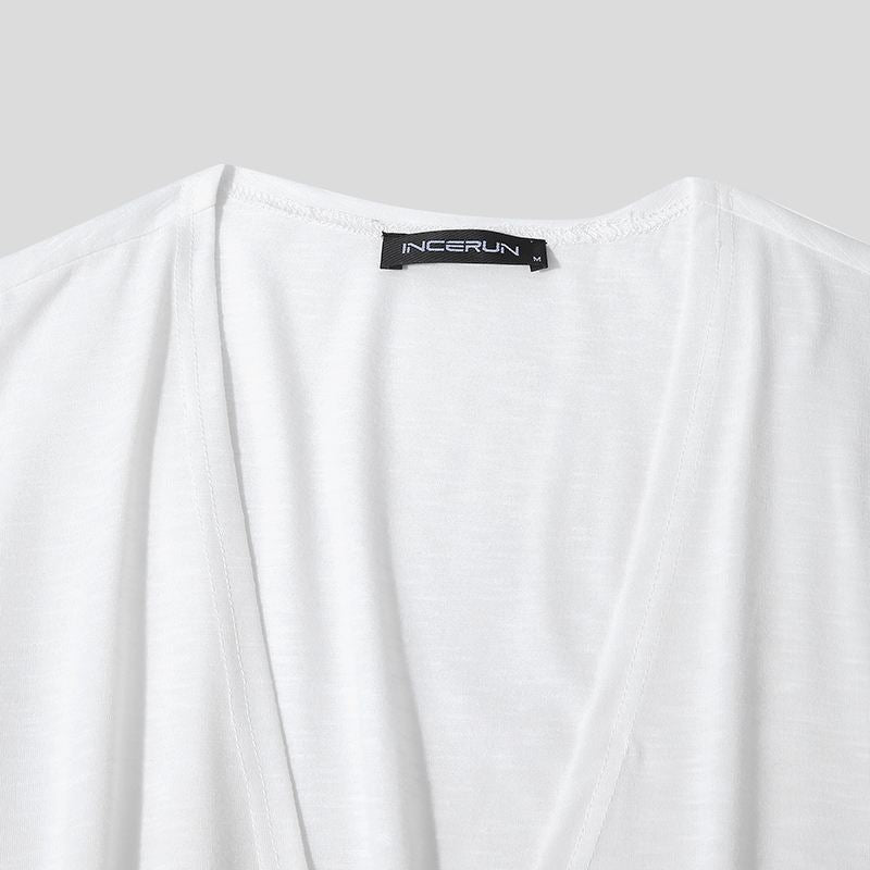 Mamelucos sin mangas con cuello en V profundo blanco