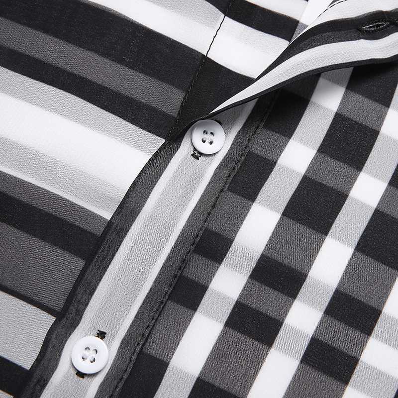 Two Ways Irregular Stripe Patterned Shirt