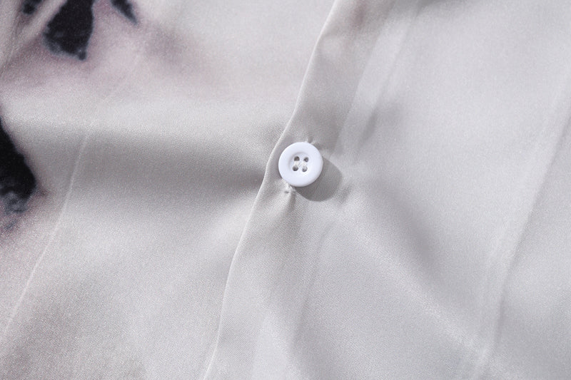 Vintage Roman Printed Grey Shirts