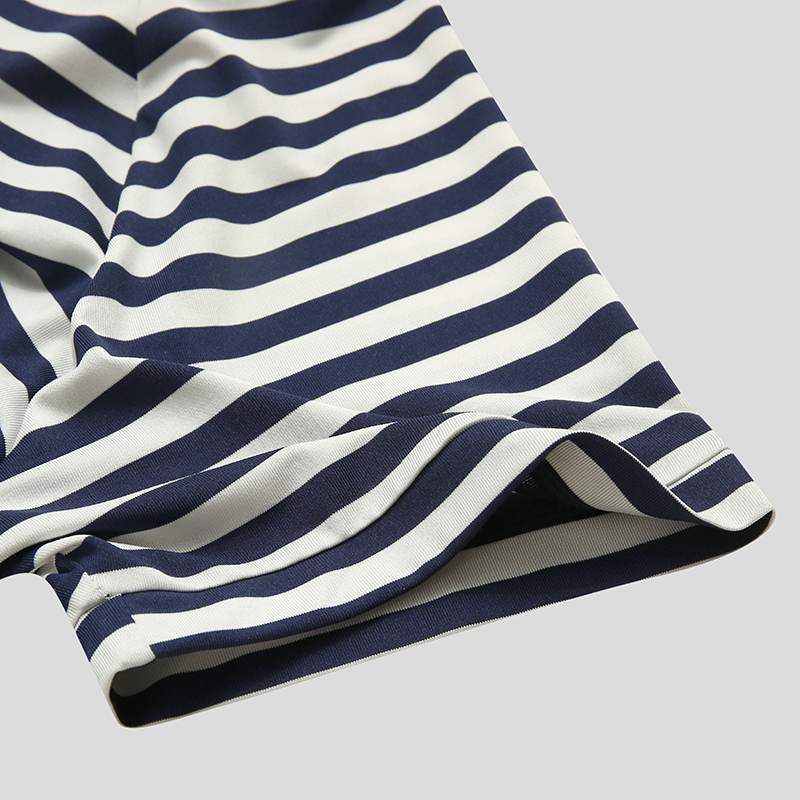 Striped and Button Style Short-Sleeved Rompers