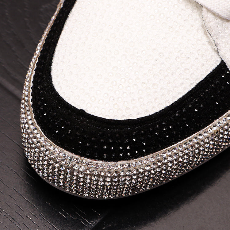Solid Multi-Color Rhinestone Rivet Sneakers