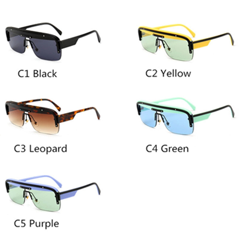 Square Pilot Vintage Luxury Men Sunglasses