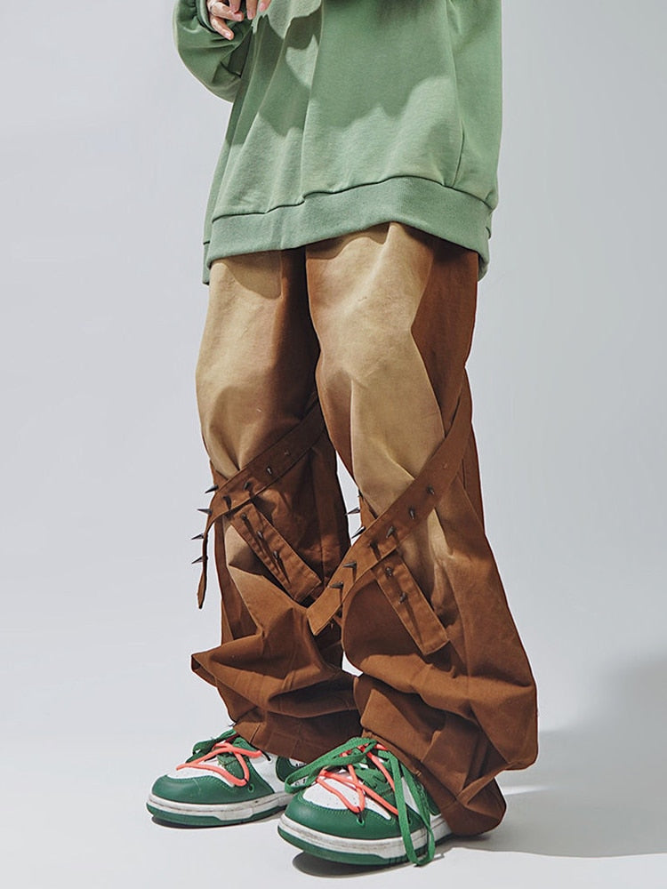 Punk Bell Bottom Baggy Jeans