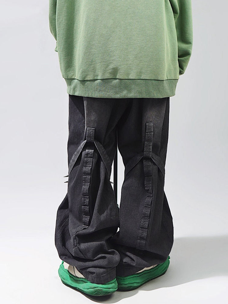 Punk Bell Bottom Baggy Jeans