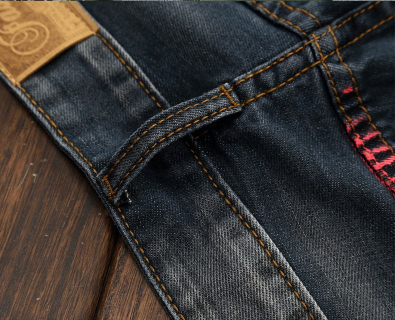 Ripped Jeans with Paint Details Men Straight Cut Jeans - FanFreakz