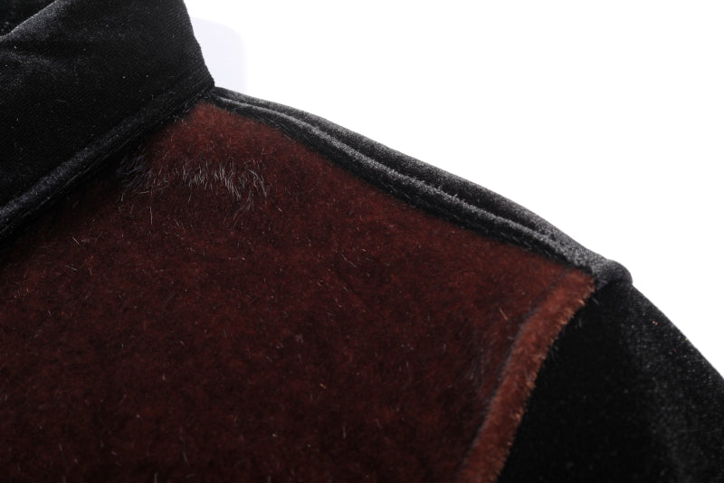 Camisa semiformal de manga larga para hombre con detalles peludos