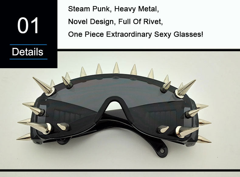 Punk Rivet Unisex Men and Women Sunglasses