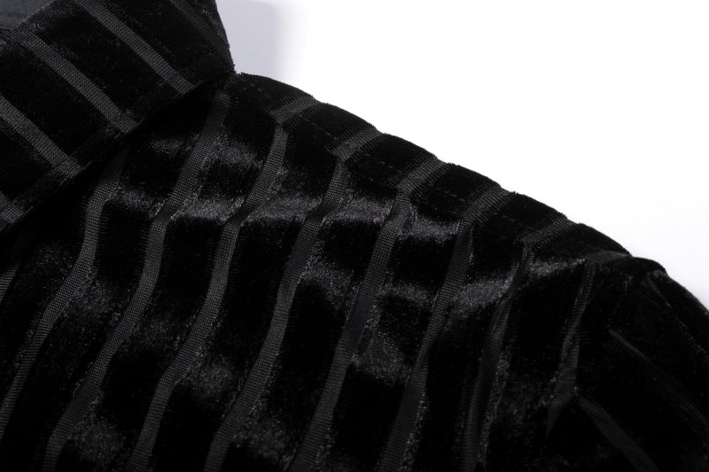 Elegant Stripe Men Business Style Velvet Slim Shirt - FanFreakz