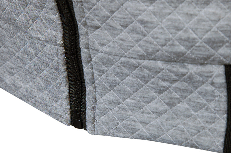 Motif de courtepointe pour hommes col montant Casual Slim Fit Bomber Jacket