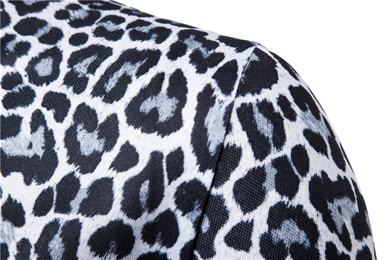 Polo Homme Imprimé Léopard Manches Courtes