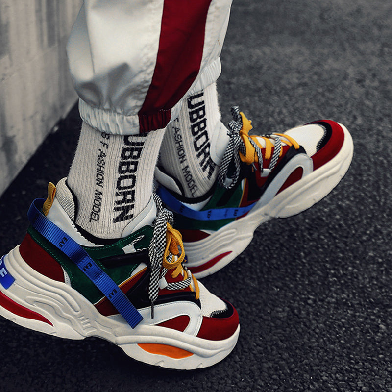 Hip Hop Style Sporty Lace Up Men Sneaker