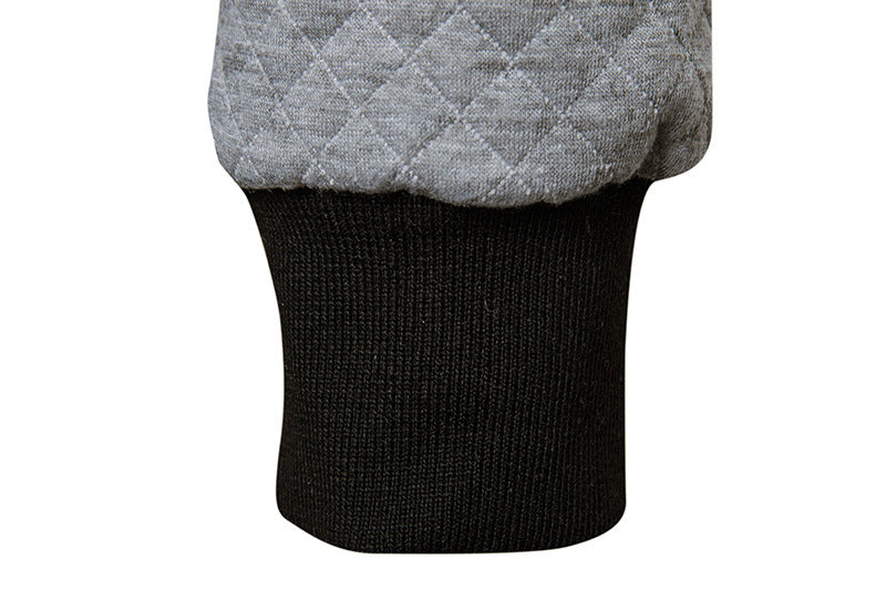 Motif de courtepointe pour hommes col montant Casual Slim Fit Bomber Jacket