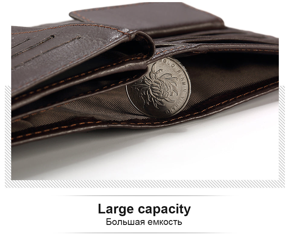 Monedero de estilo de viaje para pasaporte, monedero Rfid Magic para hombre, billetera de cuero