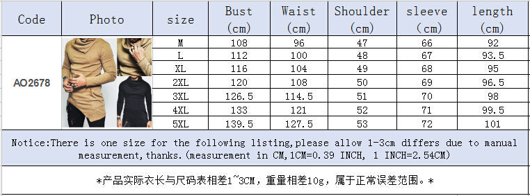 Sólido Irregular Casual Manga larga Cuello alto Hombres Suéteres