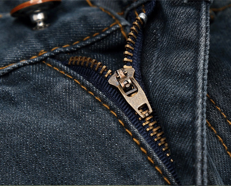 Ripped Jeans with Paint Details Men Straight Cut Jeans - FanFreakz