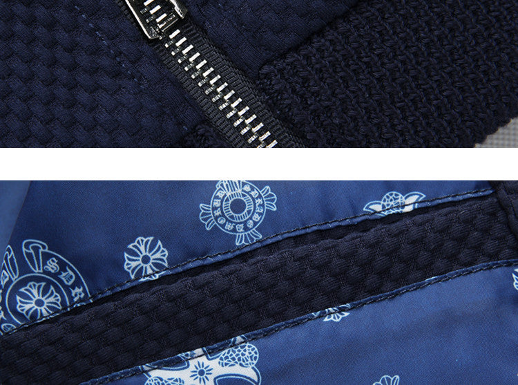 Embossed Pattern Men Slim Fit Jacket - FanFreakz